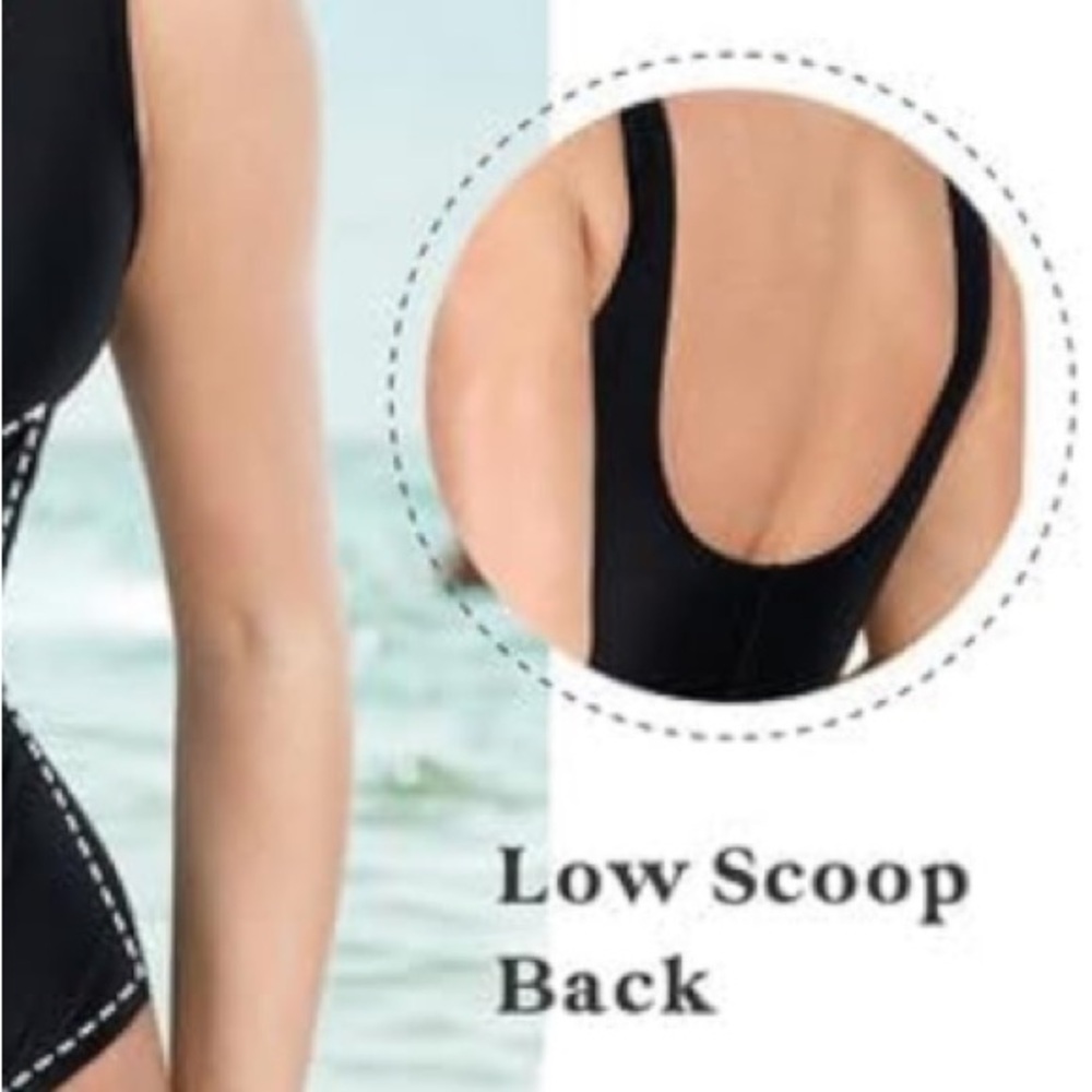 🚘POPILUSH The Shapewear One Piece Swimsuits Padded Push-Up Ruched V Neck tummy - Picture 6 of 16